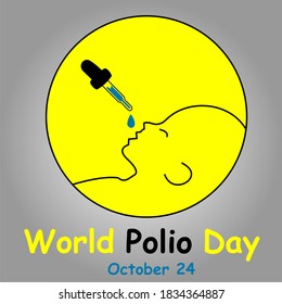 Vector illustration on the theme of world Polio day on October 24th