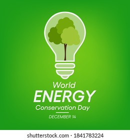 Vector Illustration On The Theme Of World Energy Conservation Day Observed Each Year On December 14th Across The Globe.