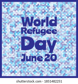 Vector illustration on the theme of World Refugee Day, international observance observed on June 20 each year