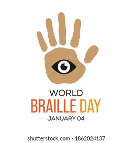 Vector illustration on the theme of World Braille day observed each year on January 4th across the globe.