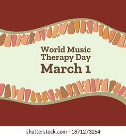 Ilustración de vectores sobre el tema del Día Mundial de la Terapia Musical