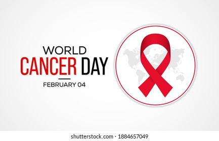 Vector illustration on the theme of World Cancer Day is an international day marked on February 4 to raise awareness of cancer and to encourage its prevention, detection, and treatment.
