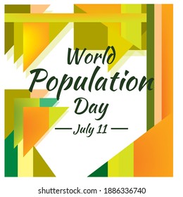 Vector illustration on the theme of World Population Day