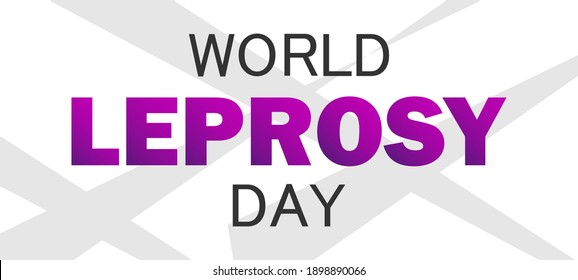 Ilustración de vectores sobre el tema del Día Mundial de la Lepra.