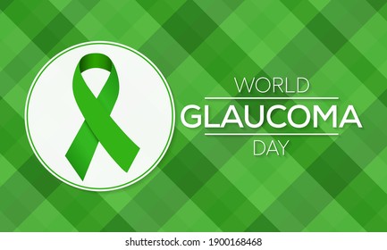 Vector illustration on the theme of 
 World Glaucoma Day observed each year on March 12, Glaucoma is a common eye condition where the optic nerve, which connects the eye to the brain, becomes damaged