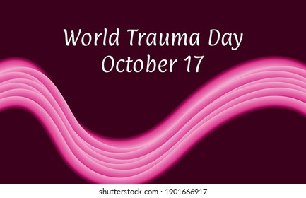 Ilustración de vectores sobre el tema del Día Mundial del Trauma