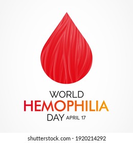 Vector illustration on the theme of World Hemophilia day observed each year on April 17th across the globe.
