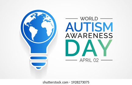 Vector illustration on the theme of World Autism awareness day observed each year on April 2nd across the globe.