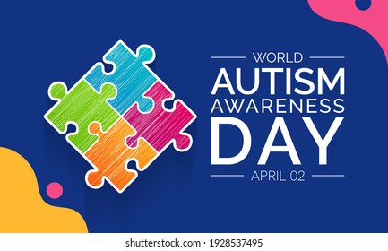 Vector illustration on the theme of World Autism awareness day observed each year on April 2nd across the globe.