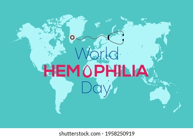 Ilustración vectorial sobre el tema del Día Mundial de la Hemofilia que se celebra el 17 de abril de cada año