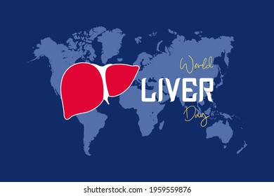 Vector Illustration on the theme World Liver Day. World Hepatitis Day awareness medical concept