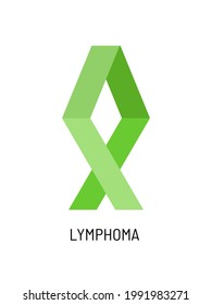 Vector illustration on the theme of World Lymphoma Awareness Day on September 15. Decorated with a Ribbon, Lymphoma Awareness symbol.