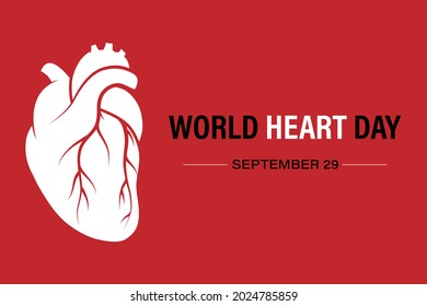 Vector illustration on the theme of World Heart day observed each year on September 29th worldwide.
