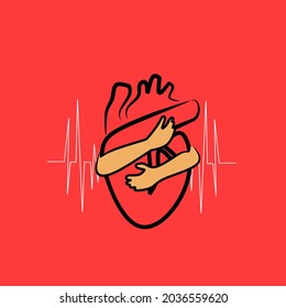 Vector illustration on the theme of World Heart day.
