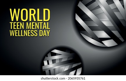 Vector illustration on the theme of World Teen Mental Wellness Day