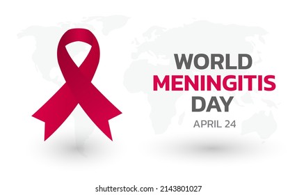 Ilustración vectorial sobre el tema del Día Mundial de la Meningitis que se celebra el 24 de abril de cada año.