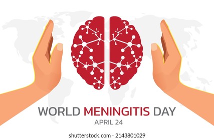 Vector illustration on the theme of World Meningitis Day observed on April 24th every year.
