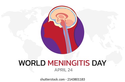 Vector illustration on the theme of World Meningitis Day observed on April 24th every year.