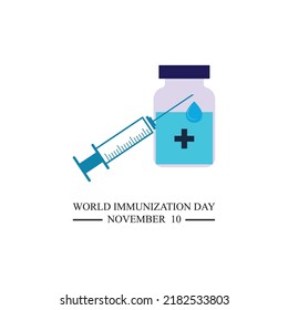 Vector illustration on the theme of World Immunization day on November 10th.