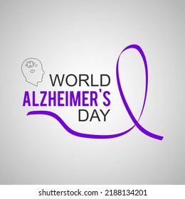 Vector illustration on the theme of World Alzheimer's day observed each year on 21st September For banner, poster, card and background design.