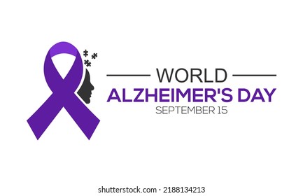 Vector illustration on the theme of World Alzheimer's day observed each year on 21st September For banner, poster, card and background design.