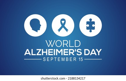 Vector illustration on the theme of World Alzheimer's day observed each year on 21st September For banner, poster, card and background design.