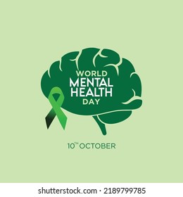 Vector Illustration on the theme World Mental Health Day
