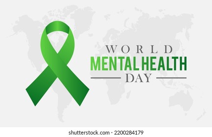 Vector Illustration On The Theme World Mental Health.  World Mental Health Day Is As Celebrated  An International Day For Global Mental Health Education.  