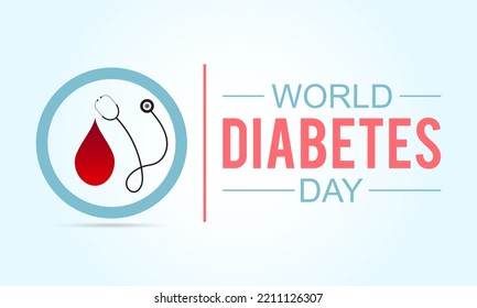 Vektorgrafik zum Thema Weltdiabetes-Tag-Bewusstsein beobachtet jedes Jahr während November Banner, Holiday, Poster, Karte und Hintergrund-Design.