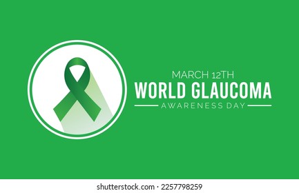 Ilustración vectorial sobre el tema del Día Mundial del Glaucoma que se observa cada año el 12 de marzo, pancarta, festividad, afiche, tarjeta y diseño de fondo.