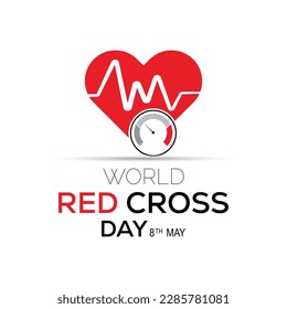 Vector illustration on the theme of World red cross day.  banner design template Vector illustration background.