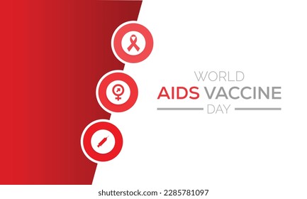Vector illustration on the theme of world aids vaccine day celebration.  banner design template Vector illustration background.