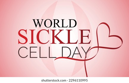 Vector illustration on the theme of World Sickle Cell day observed each year on June 19th.banner design template Vector illustration background design.