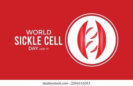 Vector illustration on the theme of World Sickle Cell day observed each year on June 19th.banner design template Vector illustration background design.