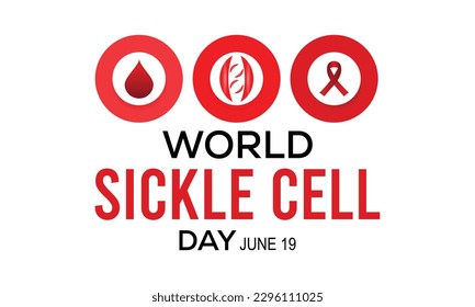 Vector illustration on the theme of World Sickle Cell day observed each year on June 19th.banner design template Vector illustration background design.