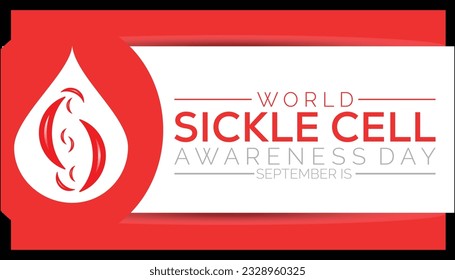 Vector illustration on the theme of World Sickle Cell day observed each year.banner design template Vector illustration background design.
