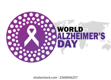 Ilustración vectorial sobre el tema Día Mundial del Alzheimer. Adecuado para tarjeta de saludo, afiche y banner
