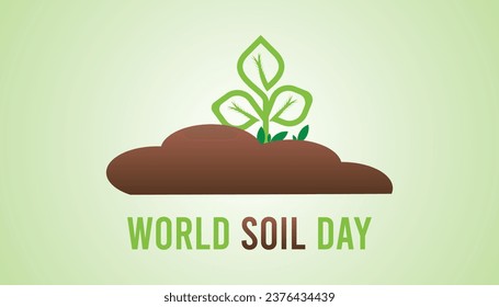 Vector illustration on the theme of World Soil Day observed each year during December. banner, Holiday, poster, card and background design.