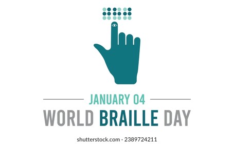 Vector illustration on the theme of World Braille day observed each year during January.banner, Holiday, poster, card and background design.