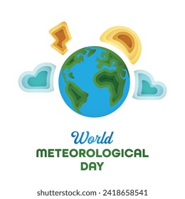 Vector Illustration on the theme World Meteorological Day