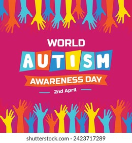 Vector illustration on the theme of World Autism awareness day observed each year on April 2nd across the globe.