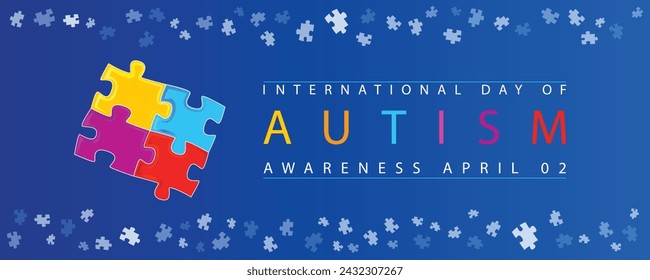 Vector illustration on the theme of World Autism awareness day observed each year on April 2nd across the globe.