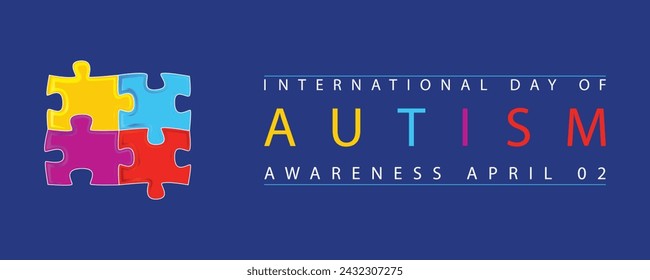 Vector illustration on the theme of World Autism awareness day observed each year on April 2nd across the globe.