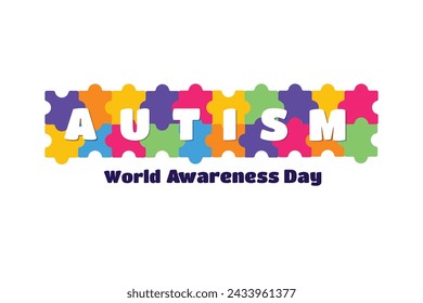Vector illustration on the theme of World Autism awareness day observed each year on April 2nd