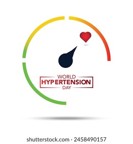 Vektorillustration zum Thema Welttag der Hypertonie, die jedes Jahr stattfindet. Hypertonie zeigt Bluthochdruck . Banner-Poster, Flyer und Hintergrunddesign.