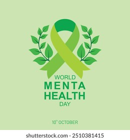 Vector Illustration on the theme World Mental Health Day. 10th October.