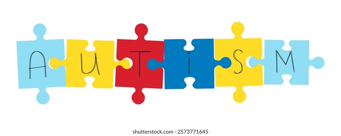 Vector illustration on the theme of World Autism awareness day observed each year on April 2nd across the globe.