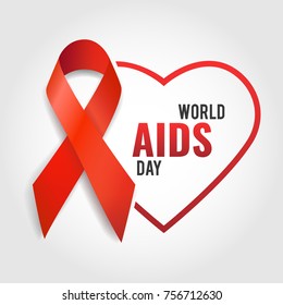 Vector illustration on the theme World Aids Day.
