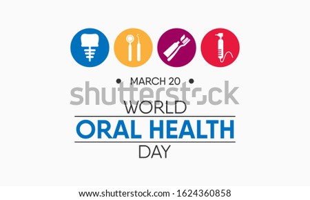 Vector illustration on the theme of World Oral health day on March 20th.