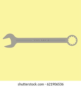 vector illustration on the theme wrench